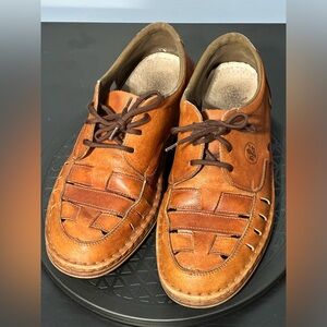 Rieker leather loafer cut out sandal closed toe shoes 9.5 wide men’s